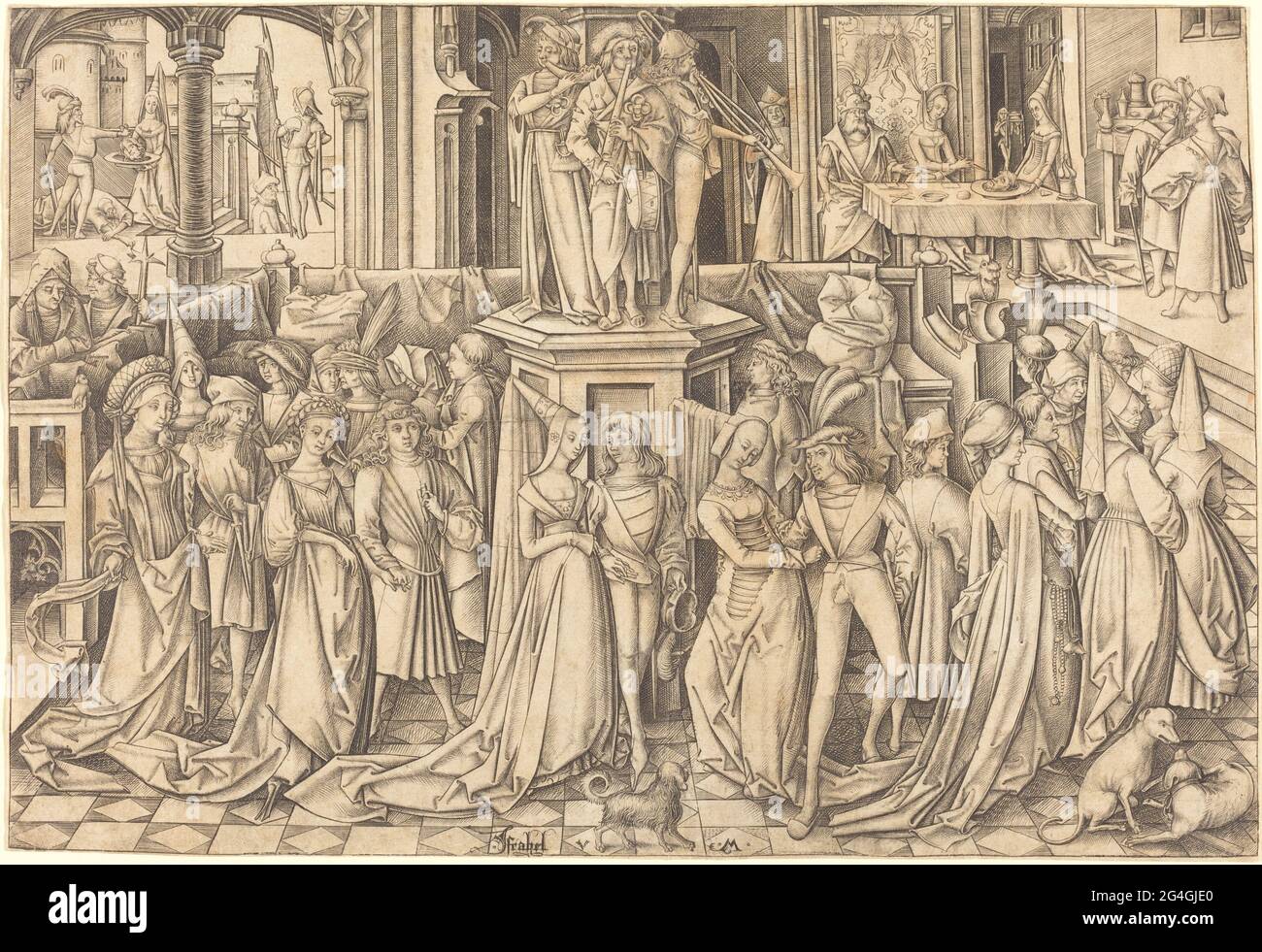 La danza alla Corte di Erode, c. 1500. Foto Stock