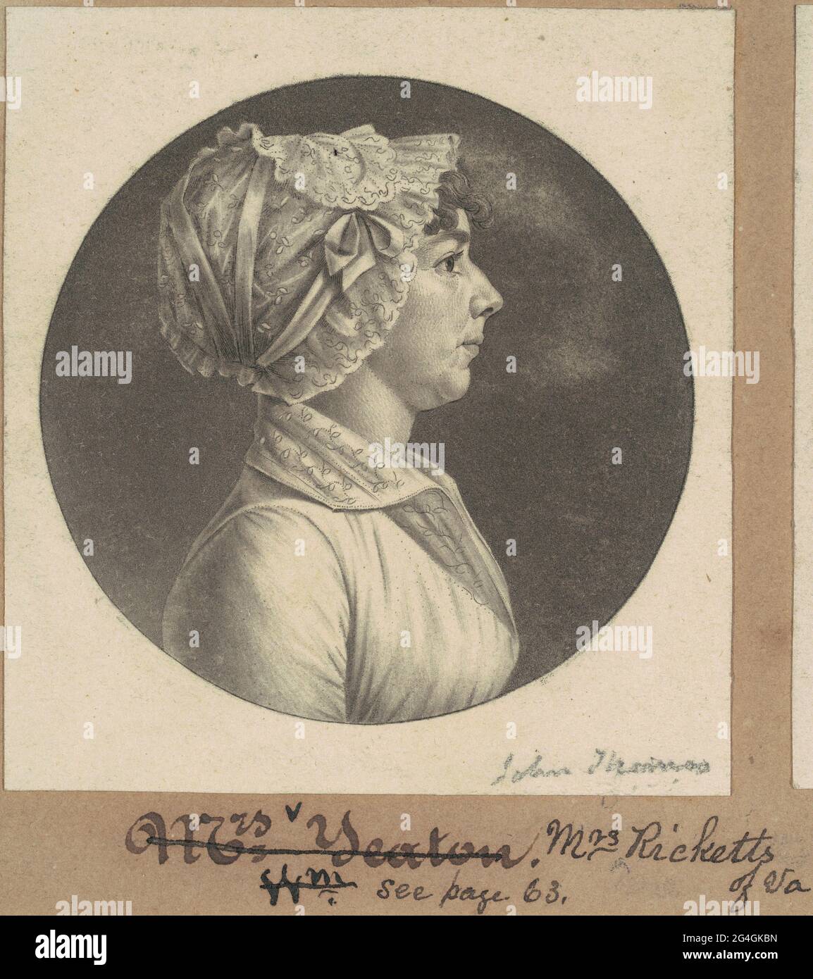 Mary Barr Ricketts, c.. 1805. Foto Stock