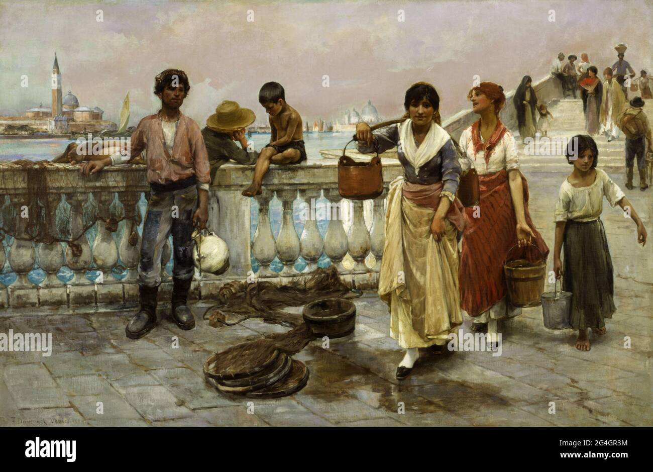 Vettori idrici, Venezia, 1884. Foto Stock