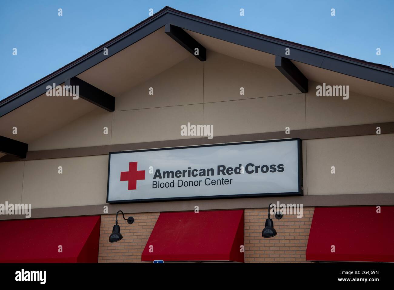 Shoreview, Minnesota. Centro donatore di sangue della Croce Rossa americana. Foto Stock