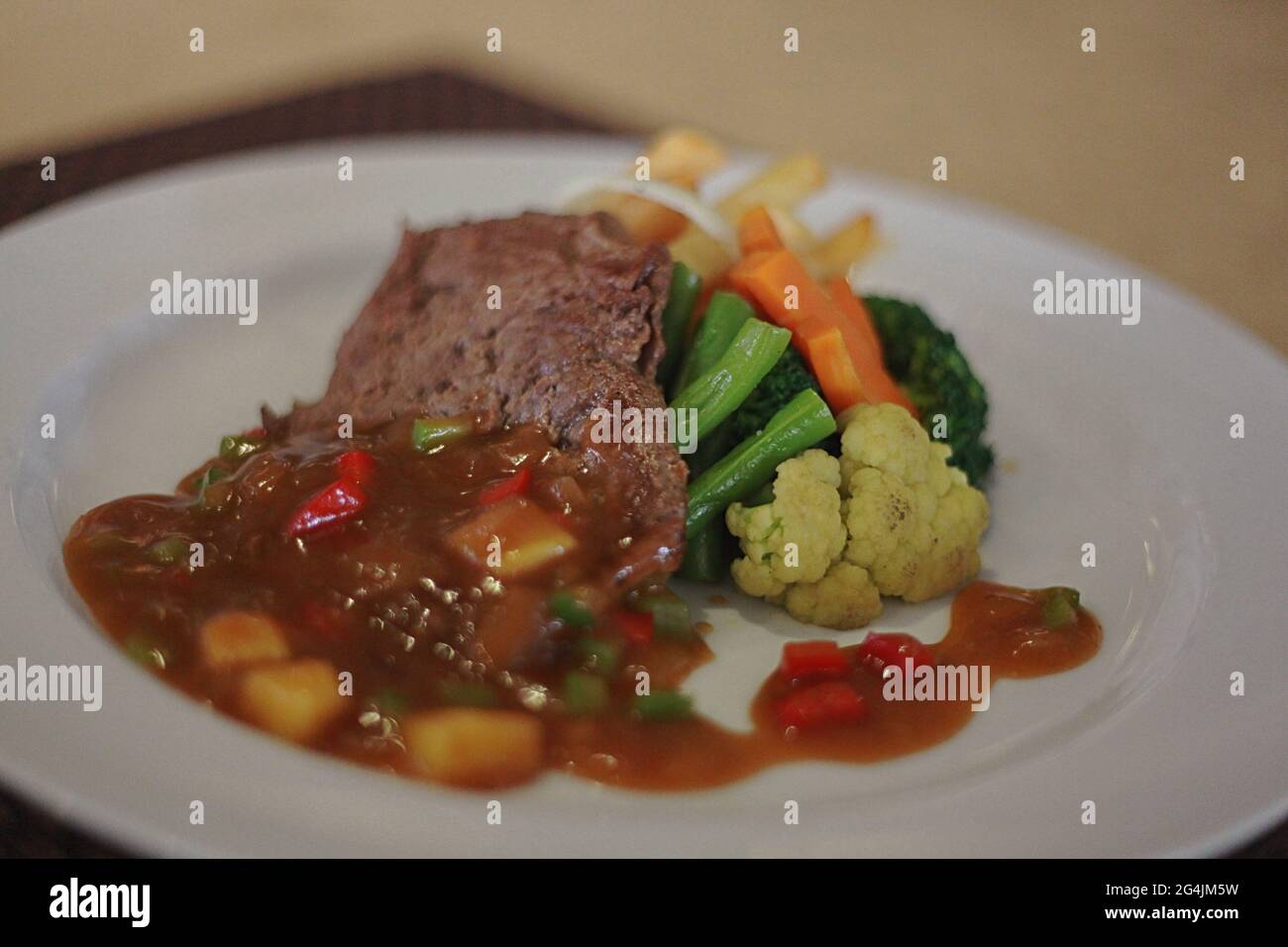 bistecca di manzo alla lingua Foto Stock