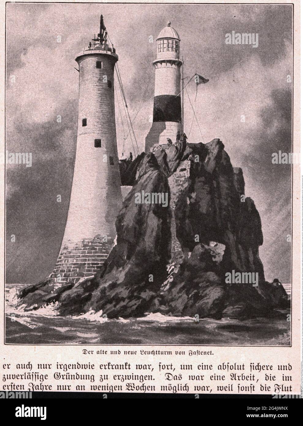 Trasporto / trasporto, navigazione, fari, secondo faro su Fastnet Rock, Cork, Irlanda, IL COPYRIGHT DELL'ARTISTA NON DEVE ESSERE CANCELLATO Foto Stock Trasporto / trasporto, navigazione, fari, secondo faro su Fastnet Rock, Cork, Irlanda, IL COPYRIGHT DELL'ARTISTA NON DEVE ESSERE CANCELLATO Foto Stock
