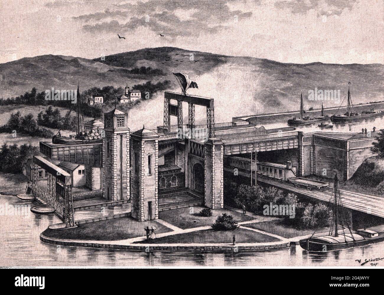 Trasporto / trasporto, navigazione, canali, canale di Neuffosse, IL COPYRIGHT DELL'ARTISTA NON DEVE ESSERE CANCELLATO Foto Stock