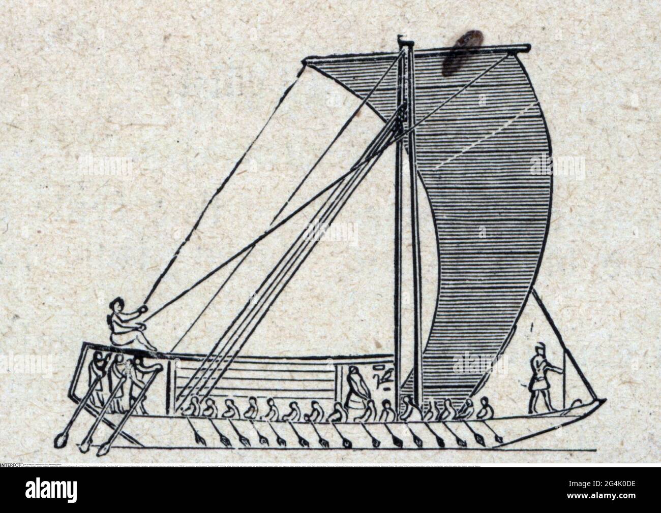Trasporto / trasporto, navigazione, navi a vela, nave a vela babilonese, circa 1700 AC, IL COPYRIGHT DELL'ARTISTA NON DEVE ESSERE CANCELLATO Foto Stock