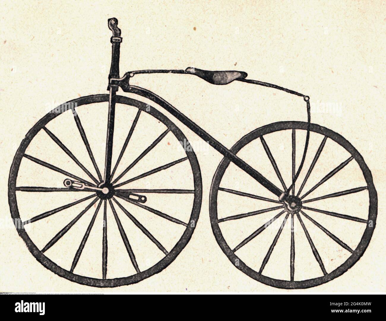 Trasporto / trasporto, bicicletta, velocipede di Pierre Lallement, circa  1866, incisione in legno, IL COPYRIGHT DELL'ARTISTA NON DEVE ESSERE  CANCELLATO Foto stock - Alamy