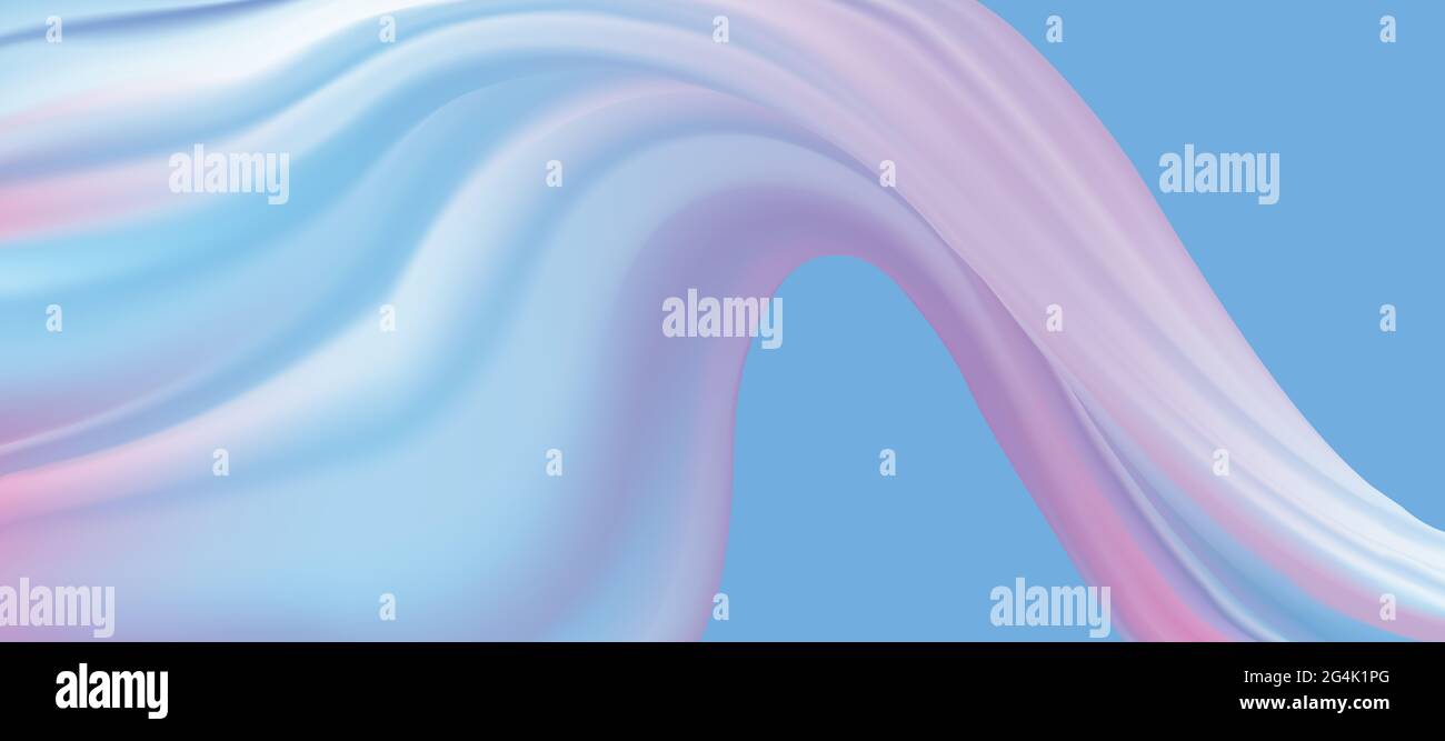 Disegno di fondo liquido astratto, flusso di colore di vernice blu, sfondo fluido artistico acquerello per sito web, brochure, banner, poster. Foto Stock