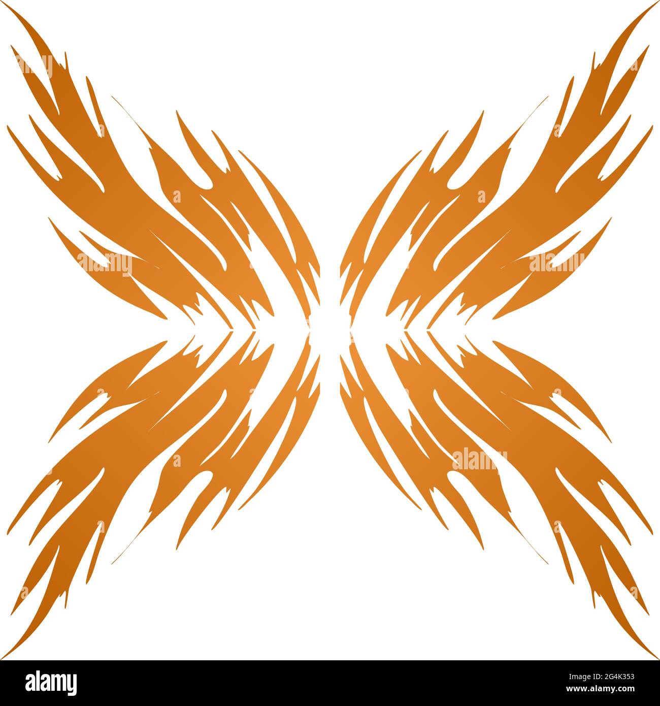 Sfondo astratto dell'estate in arancione, curva, gradazione 044 Illustrazione Vettoriale