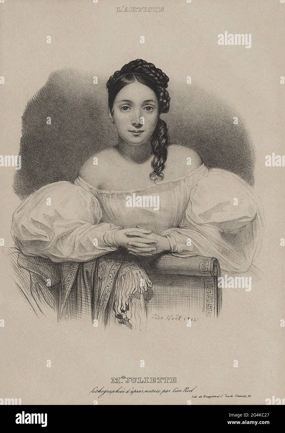 Ritratto di Juliette Drouet (1806-1883), 1832. Collezione privata. Foto Stock
