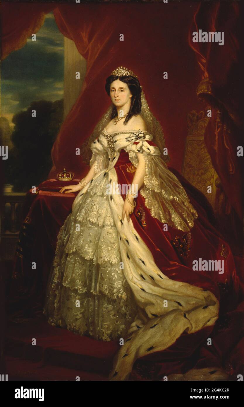 Principessa Augusta di Sassonia-Weimar-Eisenach (1811-1890), Regina di Prussia, ca. 1859. Collezione privata. Foto Stock