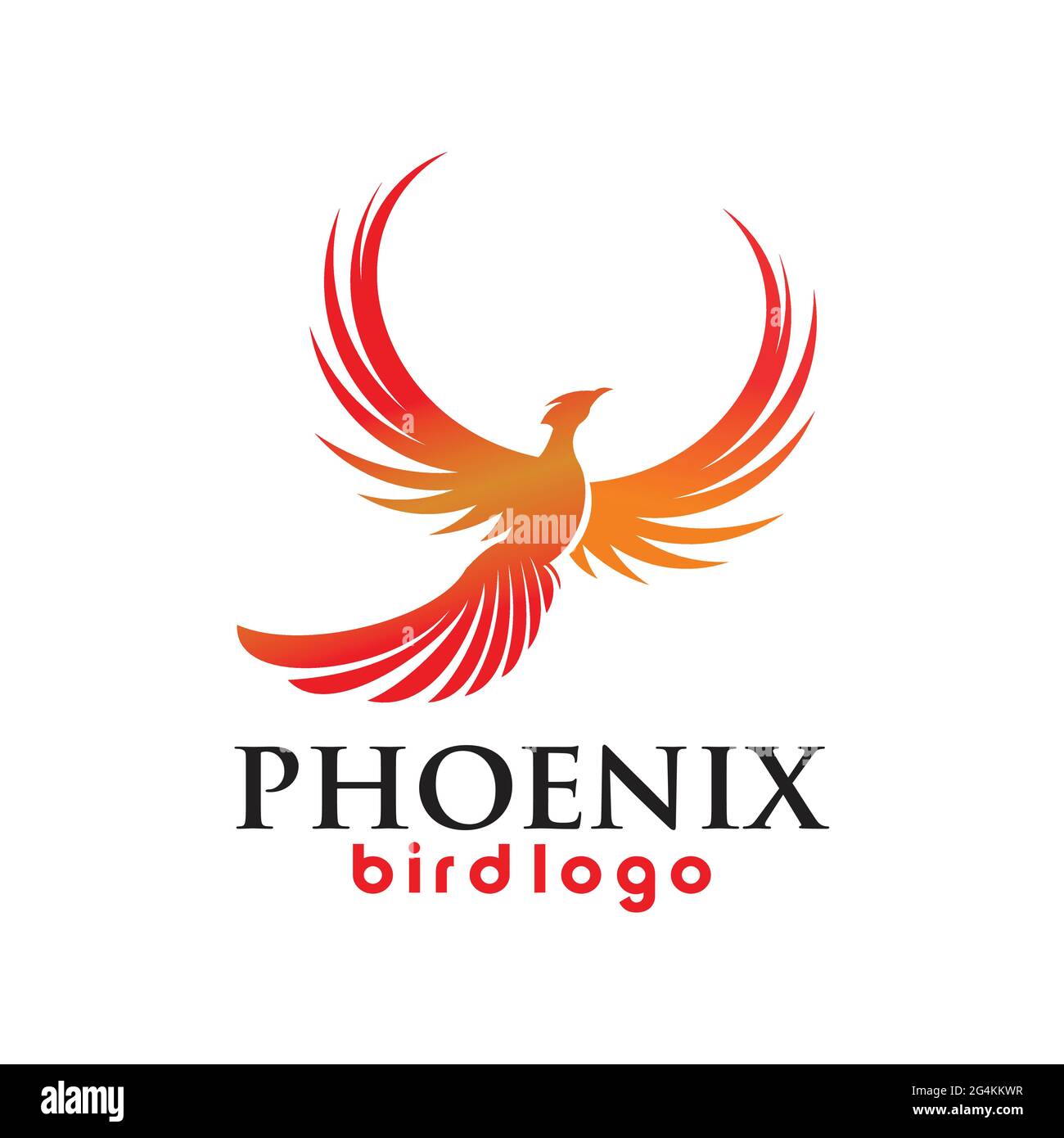 esclusivo design ispirato al logo phoenix bird Illustrazione Vettoriale
