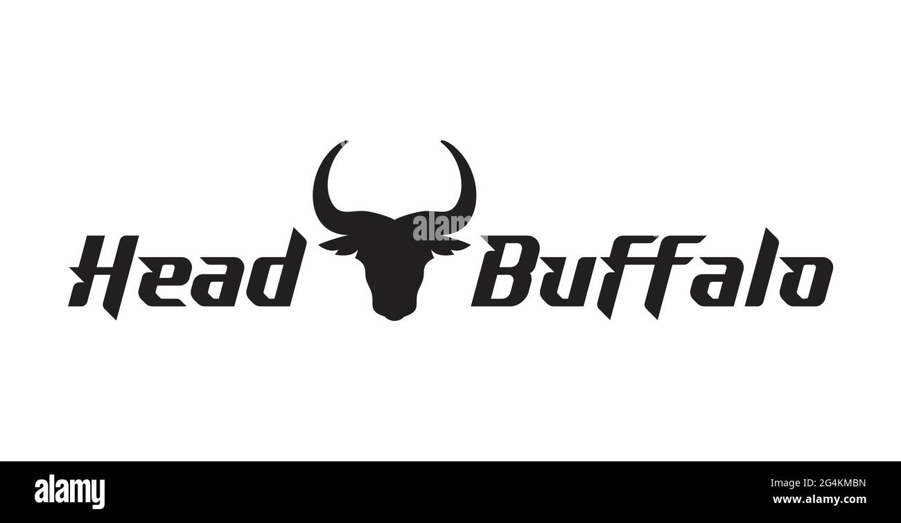 Esclusivo design ispirato al logo Buffalo Head Illustrazione Vettoriale