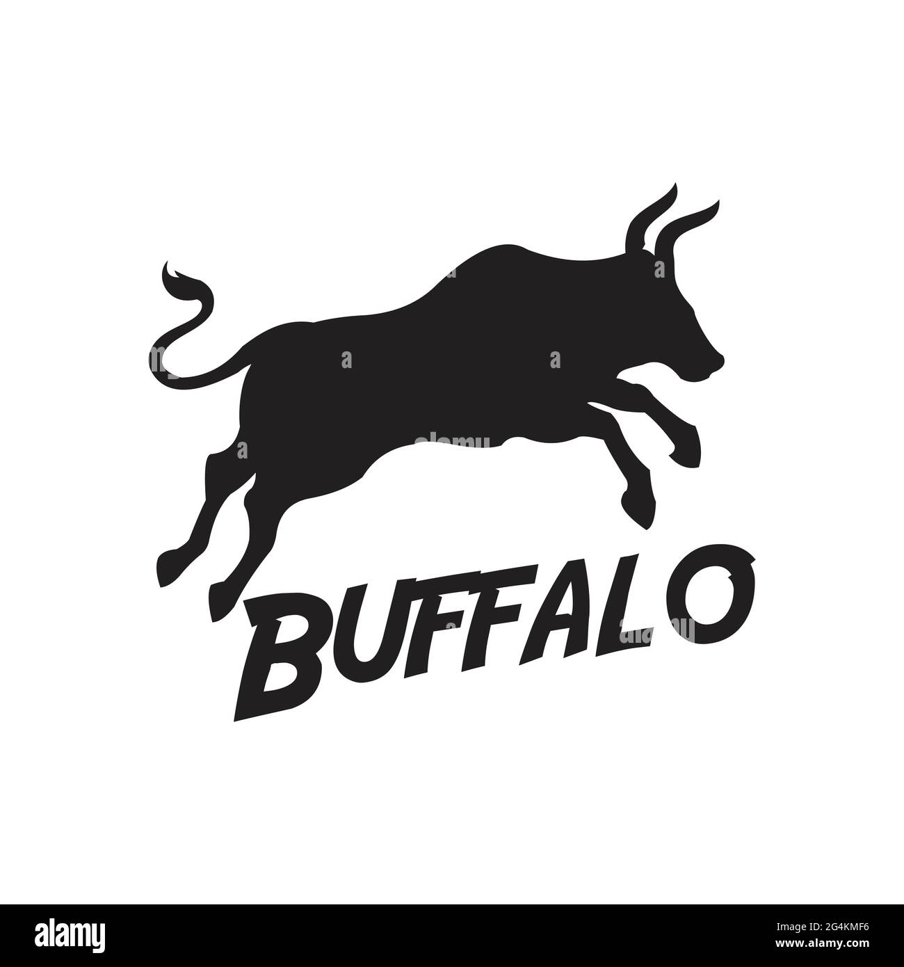 Esclusivo design ispirato al logo Buffalo Illustrazione Vettoriale