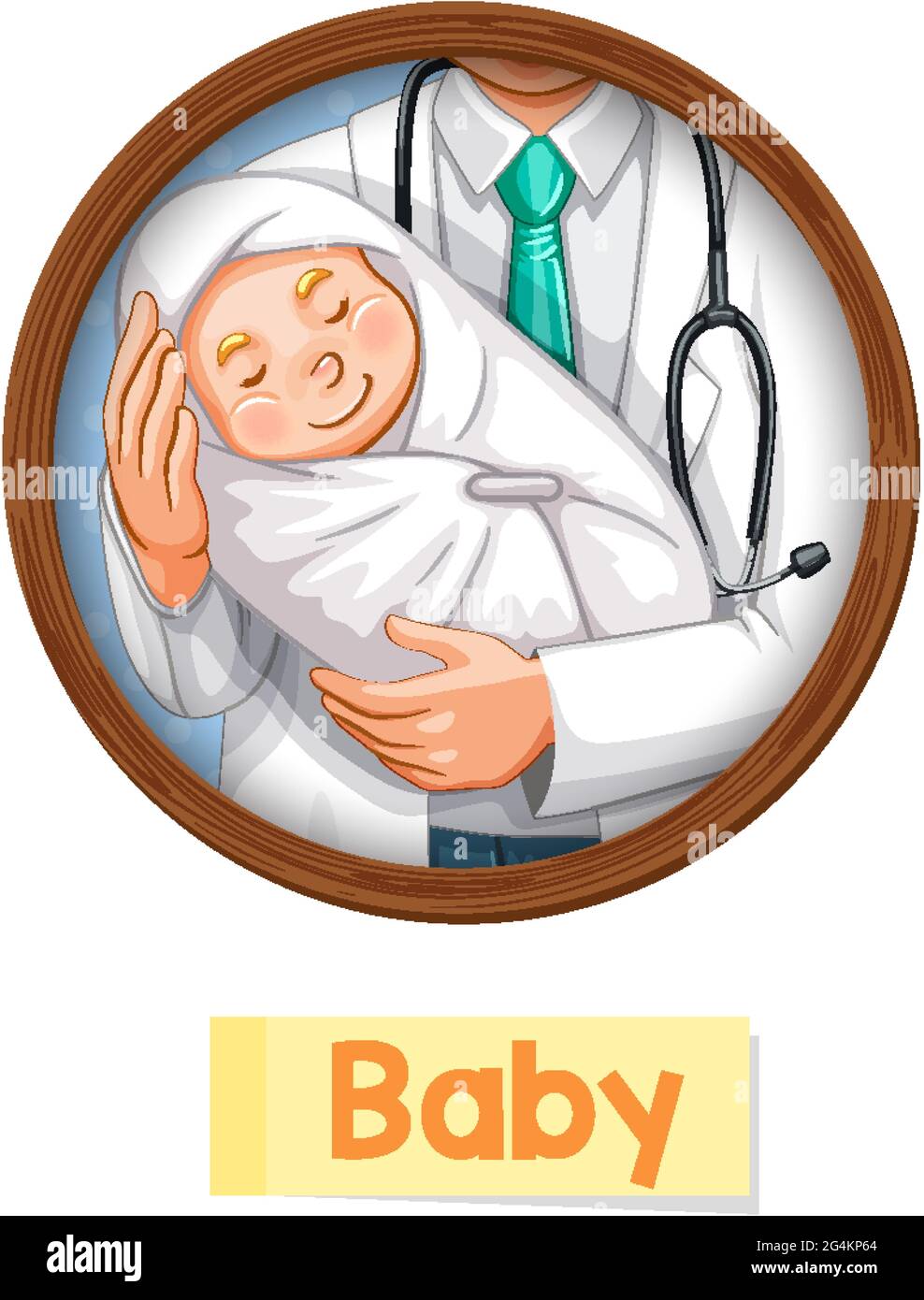 Scheda di testo educativo inglese di illustrazione del bambino Illustrazione Vettoriale