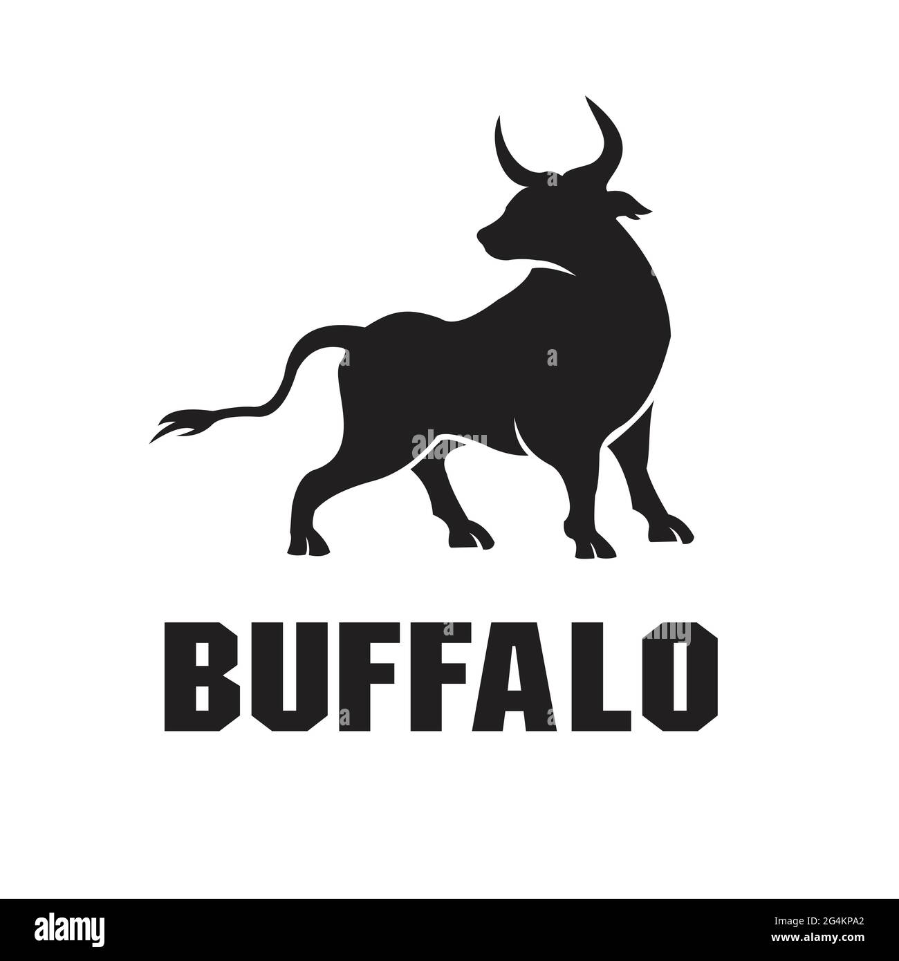 Esclusivo design ispirato al logo Buffalo Illustrazione Vettoriale