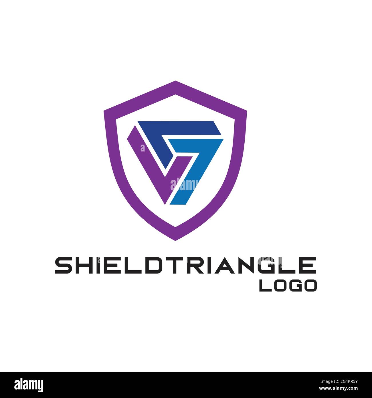 Esclusivo design ispirato al logo Triangle Illustrazione Vettoriale