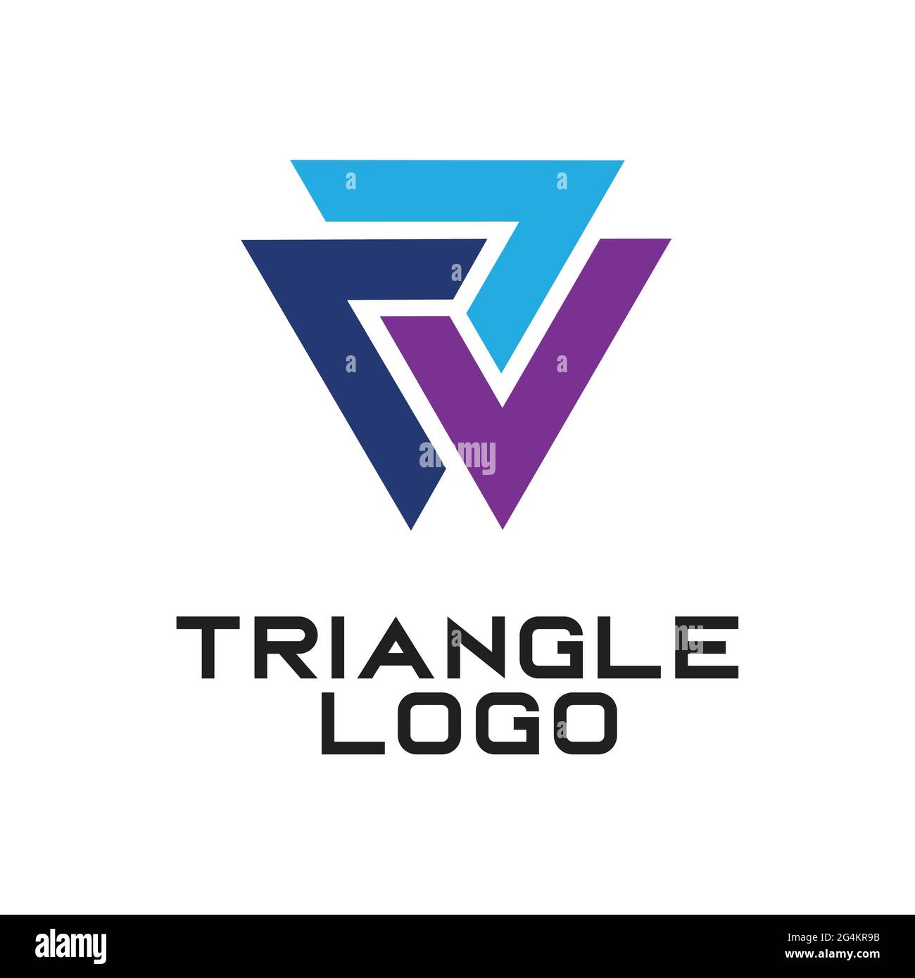 Esclusivo design ispirato al logo Triangle Illustrazione Vettoriale