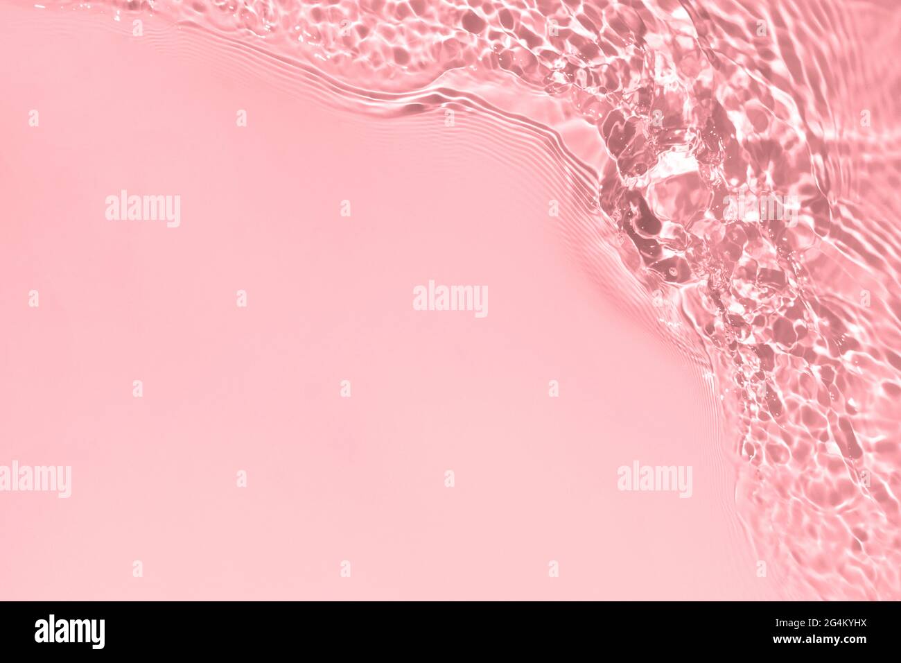 rosa trasparente acqua trasparente superficie texture sfondo estivo Foto Stock