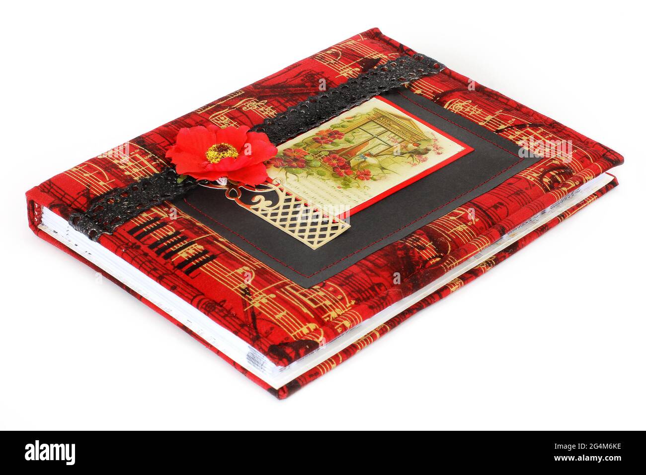 Blocco note fatto a mano. Bellissimo notebook Foto Stock