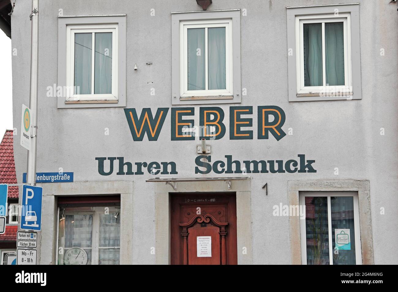 Pubblicità storica sulla facciata Foto Stock