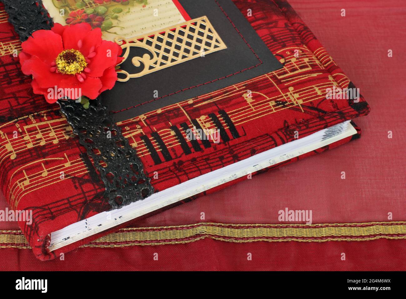 Blocco note fatto a mano. Bellissimo notebook Foto Stock