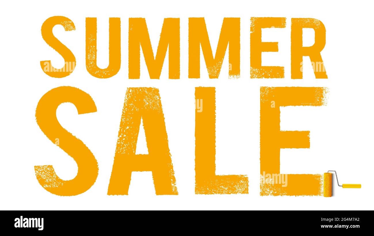 Scritta estate verniciata con rullo di vernice Illustrazione Vettoriale