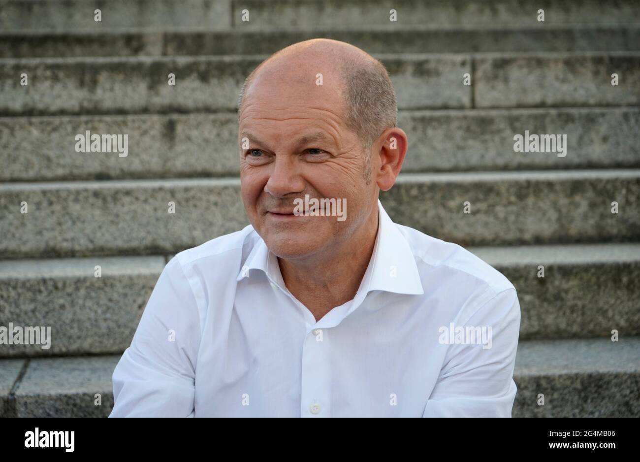 OLAF Scholz, 21. Juni 2021, Berlino (nur fuer redaktionelle Verwendung. Keine Werbung. Referenzdatenbank: http://www.360-berlin.de. © Jens Knappe. Bil Foto Stock