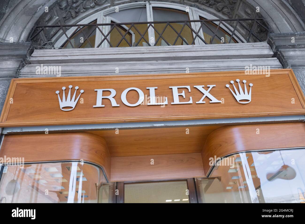 Rolex negozio di fronte Foto Stock