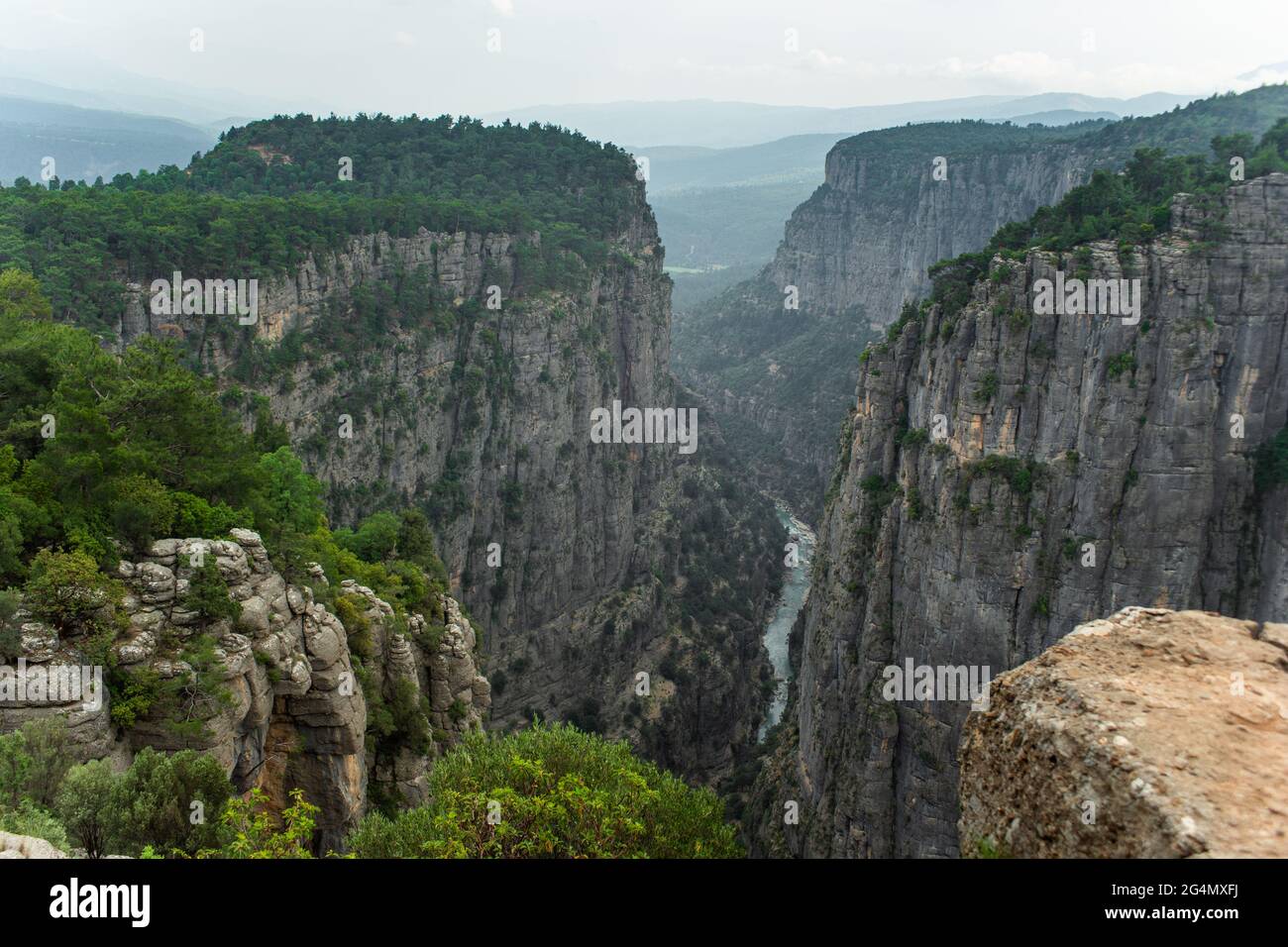 Vista dalla cima alla valle in Tazı Kanyonu Turchia Foto Stock