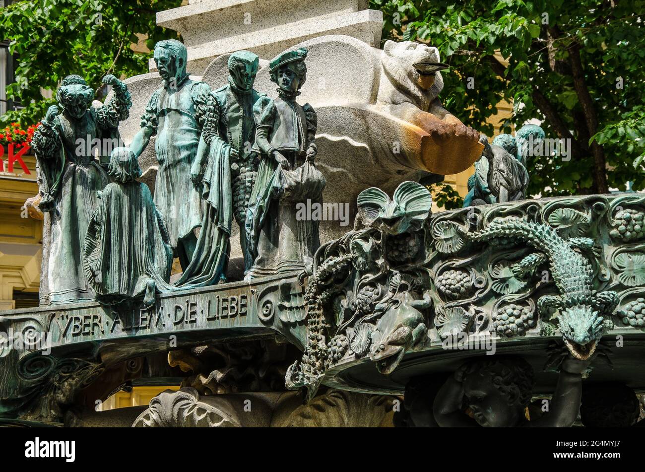 Vienna 3° distretto comunale di Saint Charles Borromeo (Karl-Borromäus-Platz) Foto Stock