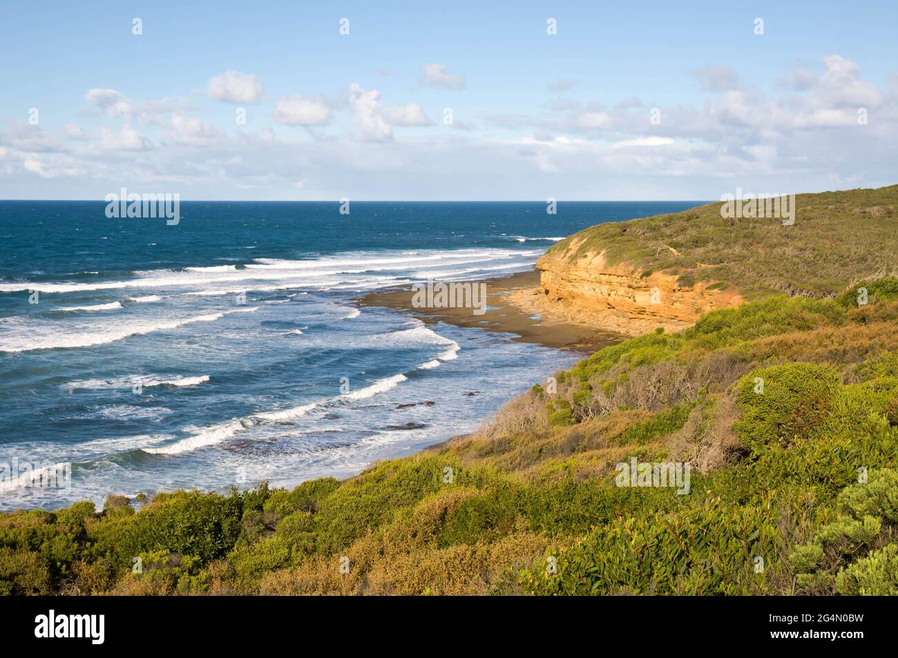 Costa australiana lungo la Great Ocean Road Foto Stock
