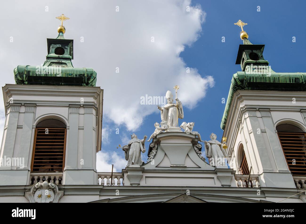 La chiesa di San Rocco (sic) è una chiesa di Vienna costruita nel 1642 da Ferdinando III grazie alla conservazione di Vienna dalla peste. Foto Stock