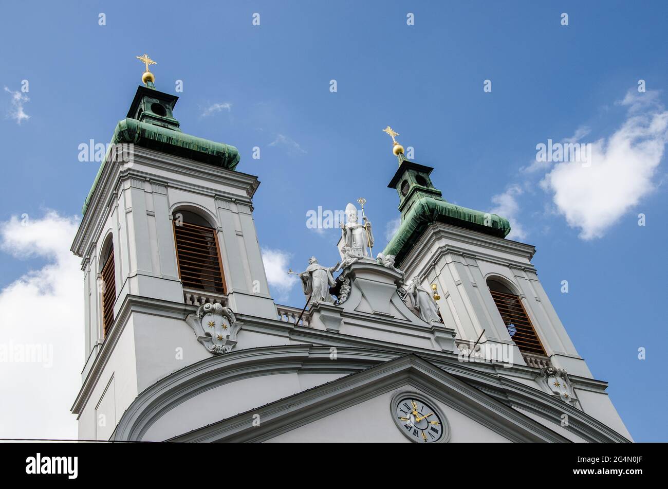 La chiesa di San Rocco (sic) è una chiesa di Vienna costruita nel 1642 da Ferdinando III grazie alla conservazione di Vienna dalla peste. Foto Stock