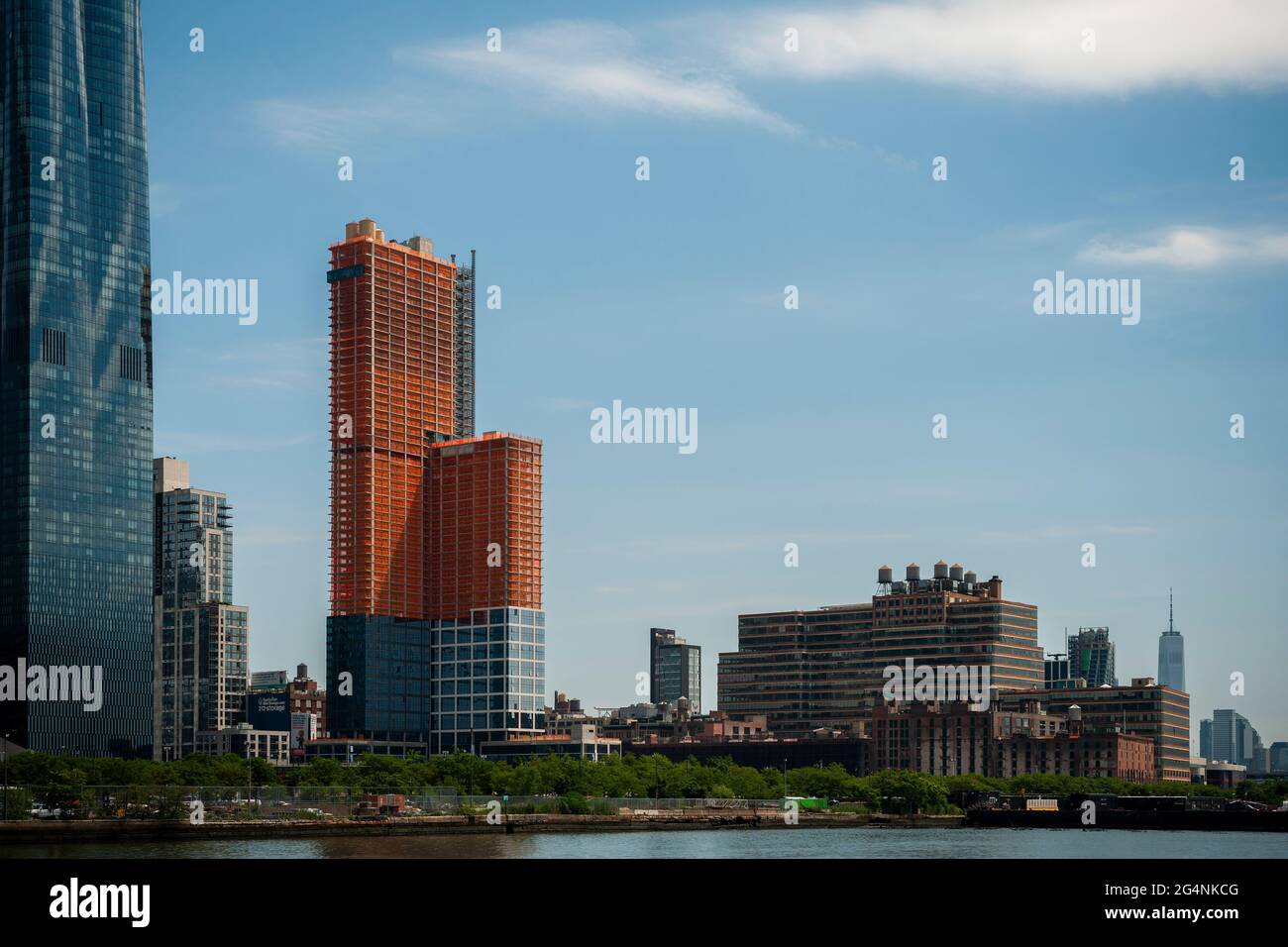 Sviluppo nei cantieri Hudson e dintorni a New York giovedì 10 giugno 2021. (© Richard B. Levine) Foto Stock