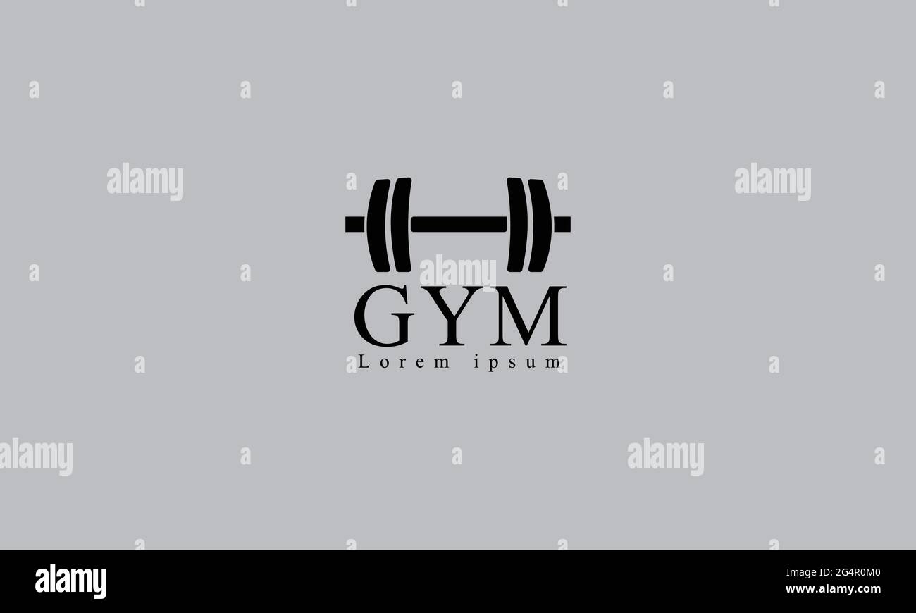 Modello di disegno del logo vettoriale della palestra Illustrazione Vettoriale