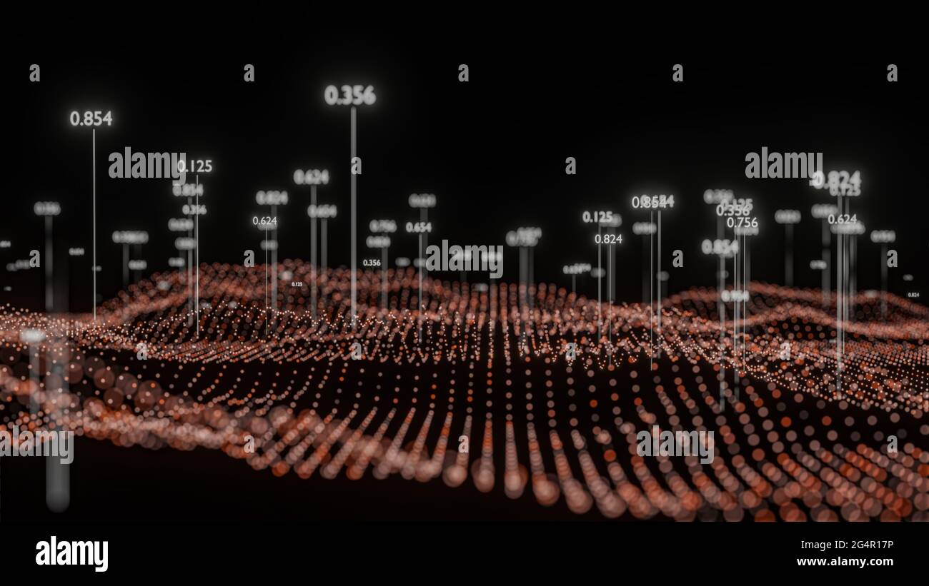 Visualizzazione dei big data. Struttura astratta Foto Stock