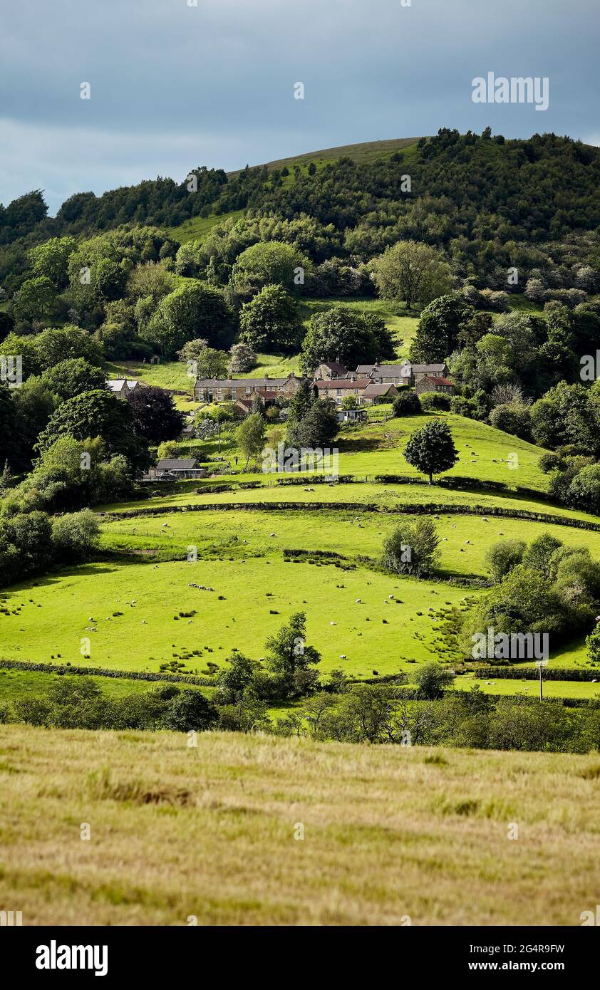 Hawnby Village, North Yorks 130621 Foto Stock