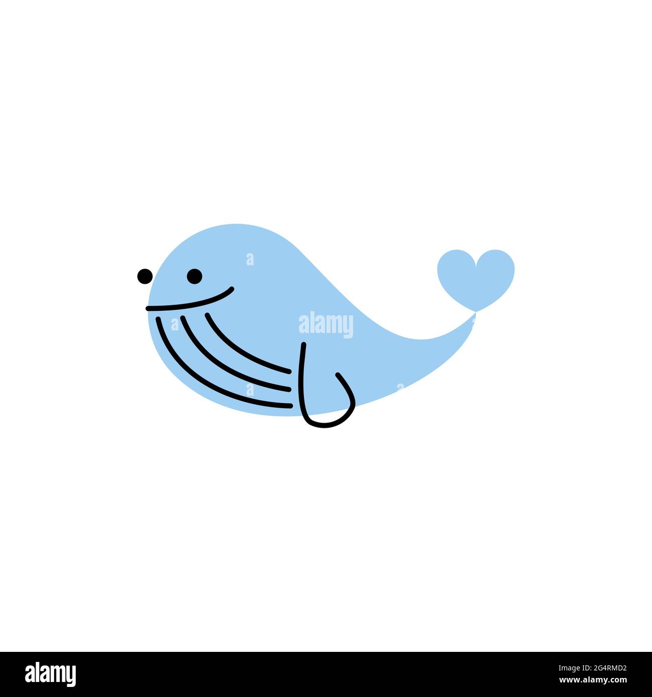 Balena. Logo vettoriale in grassetto Illustrazione Vettoriale