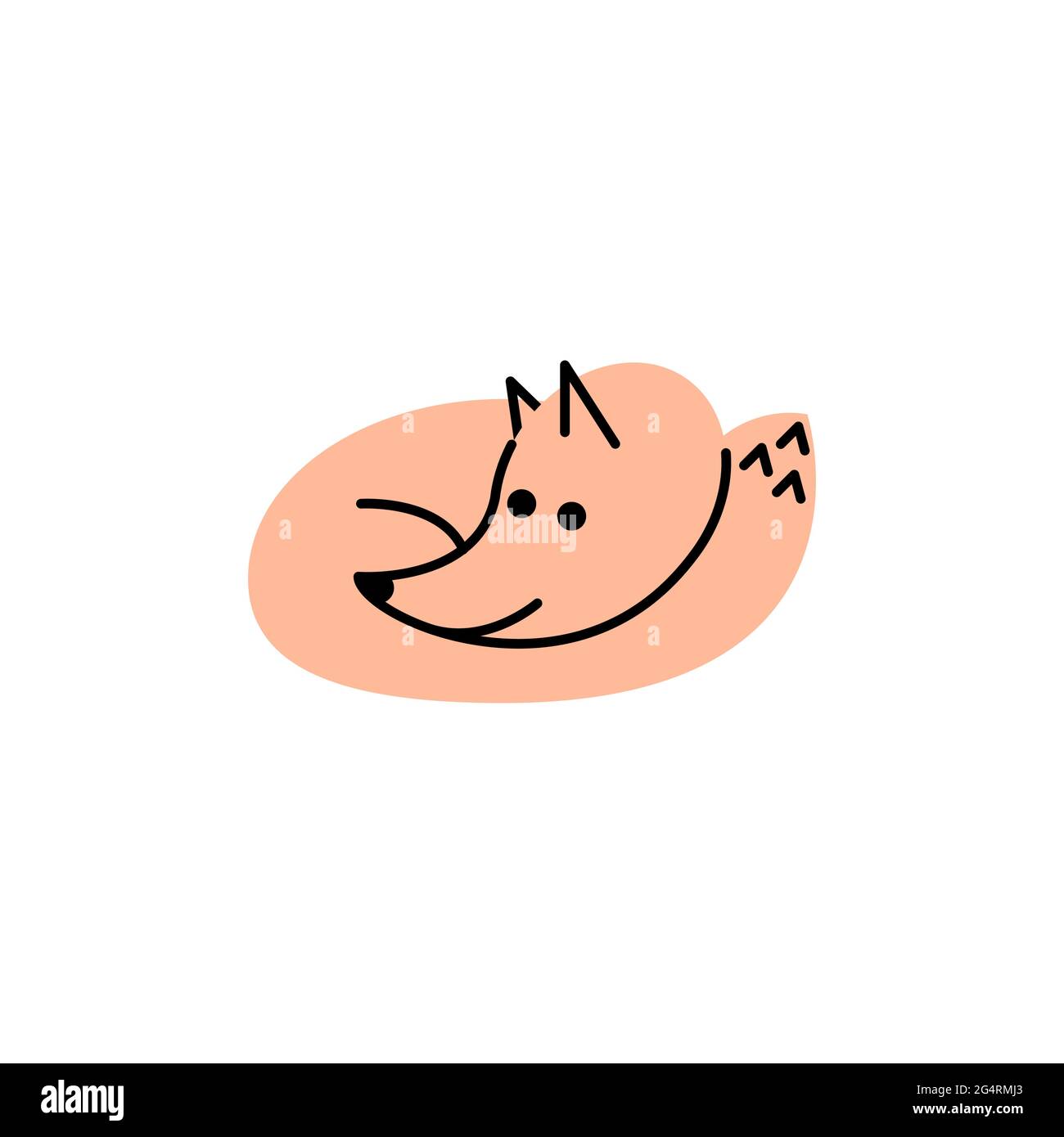 FOX. Logo vettoriale in grassetto Illustrazione Vettoriale
