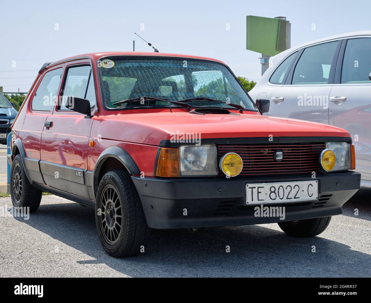 1983 sedile fura crono. Retro Malaga 2021, Andalusia, Spagna. Foto Stock