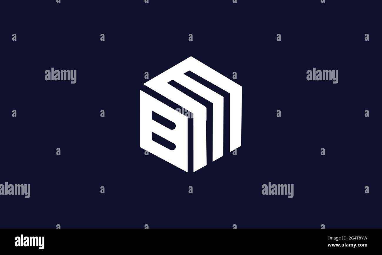 BM e MB B o M progetto iniziale di logo vettoriale per il marchio Illustrazione Vettoriale