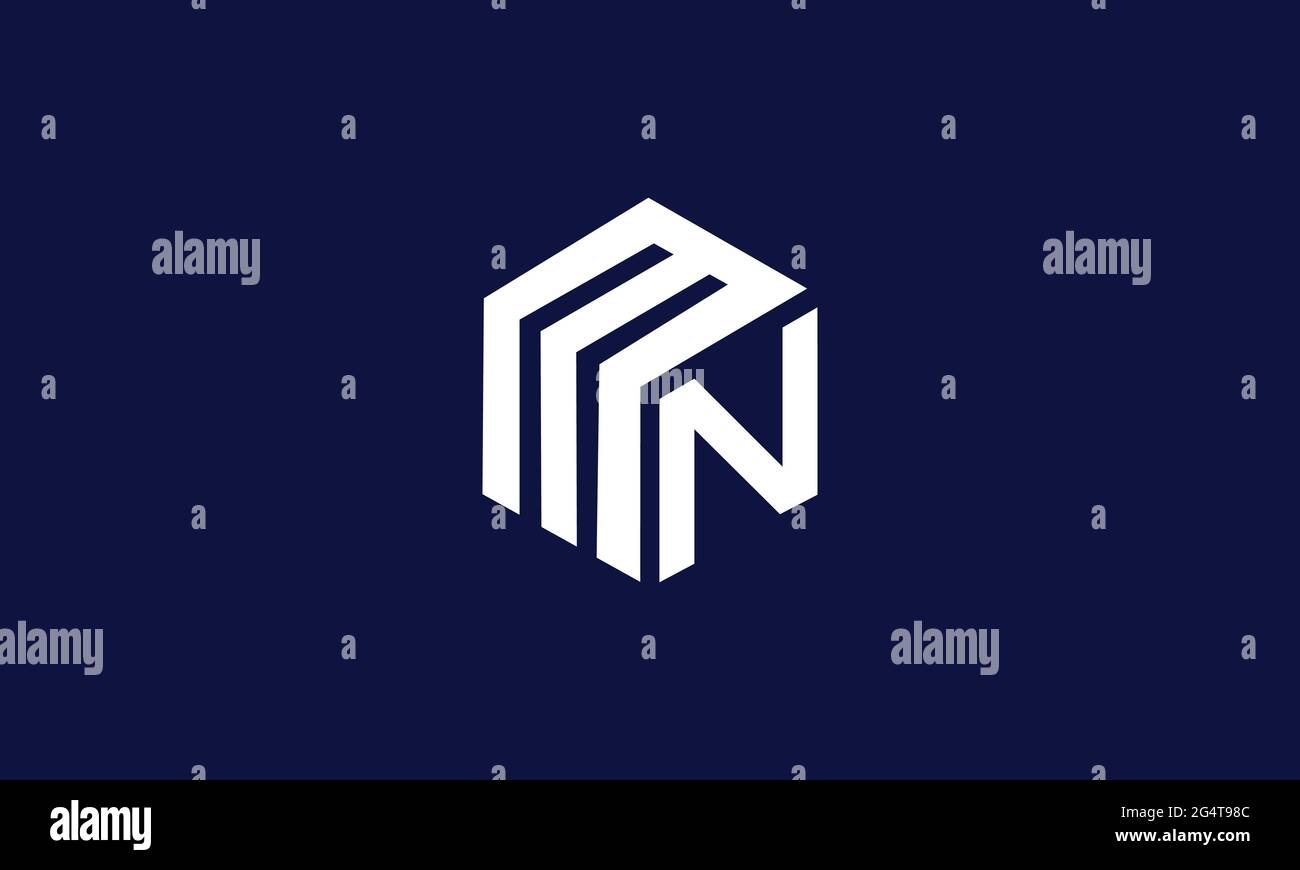 MN e NM M o N progettazione iniziale del logo vettoriale per il marchio Illustrazione Vettoriale