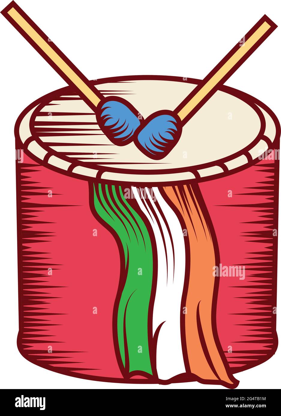 india batteria strumento musicale Illustrazione Vettoriale
