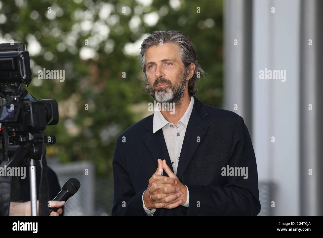 Roma, Italia. 22 Giugno 2021. Al Museo Maxi di Roma, la cerimonia di premiazione dei Nastri d'Argento, premio dell'Unione Nazionale dei giornalisti del Cinema Italiano. In foto: Kim Rossi Stuart (Photo by Paolo Pizzi/Pacific Press) Credit: Pacific Press Media Production Corp./Alamy Live News Foto Stock