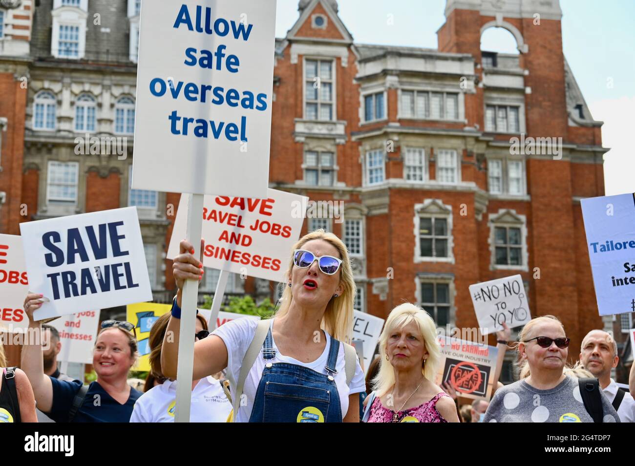 Londra, Regno Unito. 23 giugno 2021. Giornata di viaggio d'azione, College Green, Houses of Parliament, Westminster, Londra. Credito UK: michael melia/Alamy Live News Foto Stock