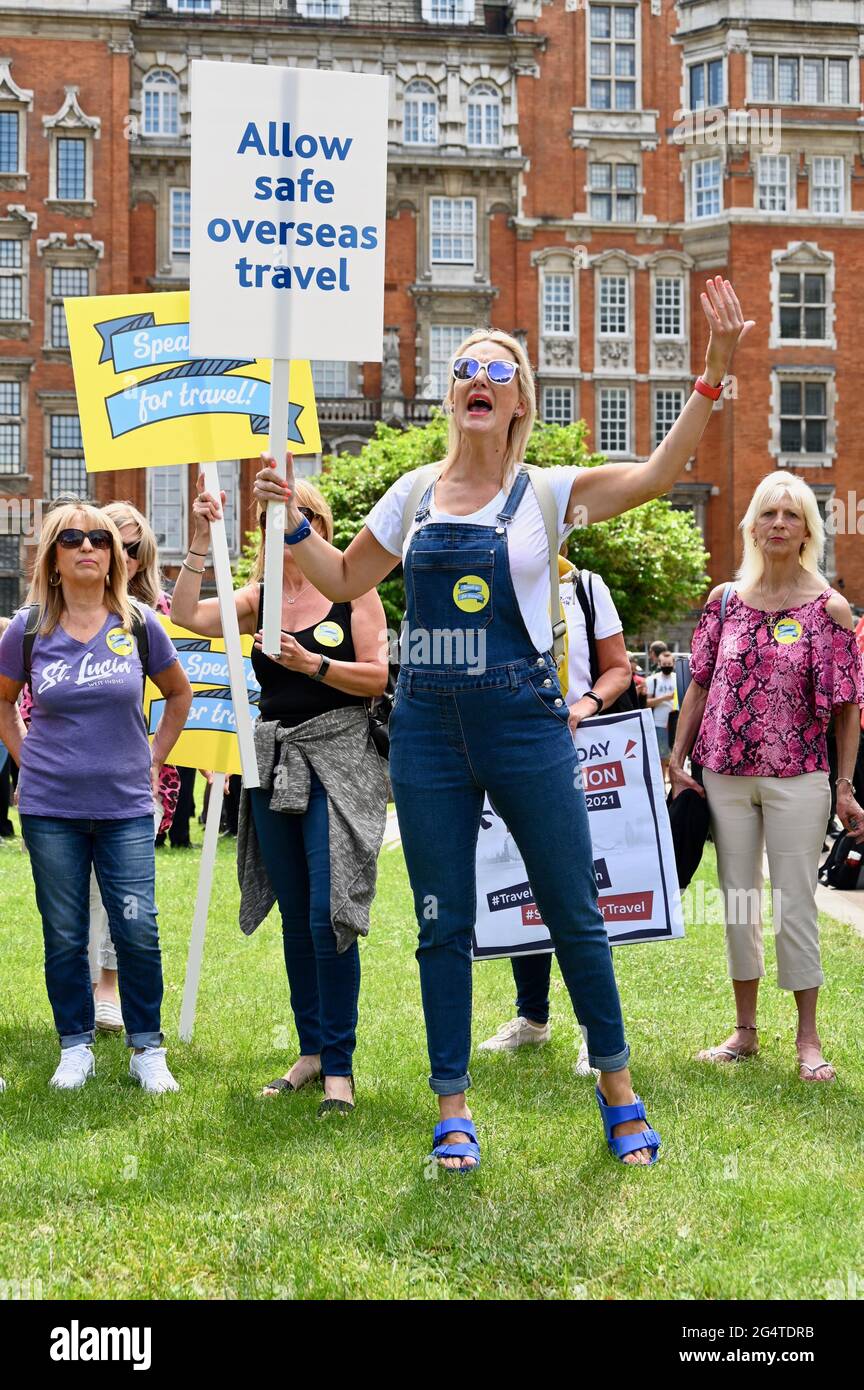Londra, Regno Unito. 23 giugno 2021. Giornata di viaggio d'azione, College Green, Houses of Parliament, Westminster, Londra. Credito UK: michael melia/Alamy Live News Foto Stock