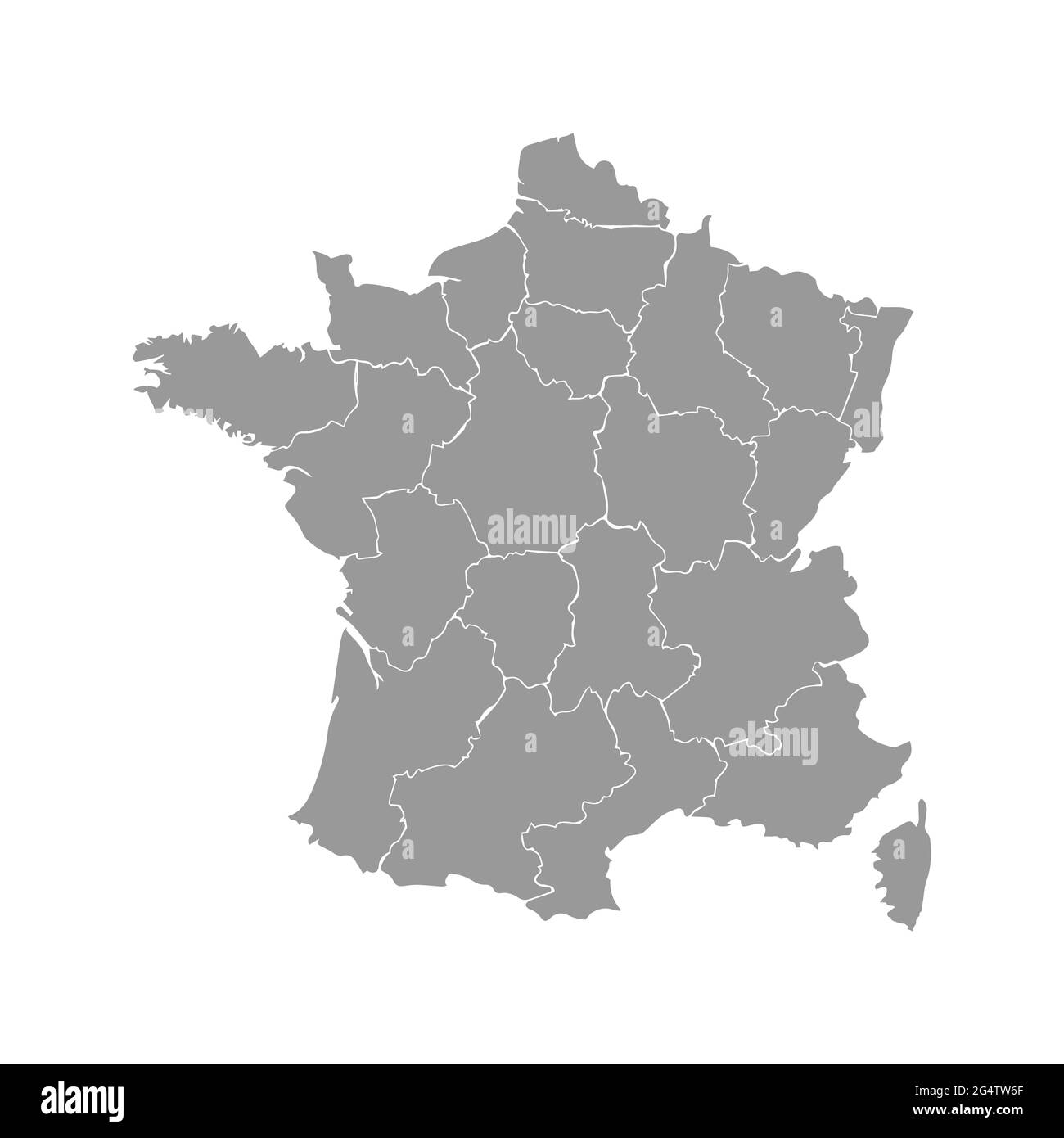 Bandiera del francese, bandiera della Francia contorno in grigio Foto Stock