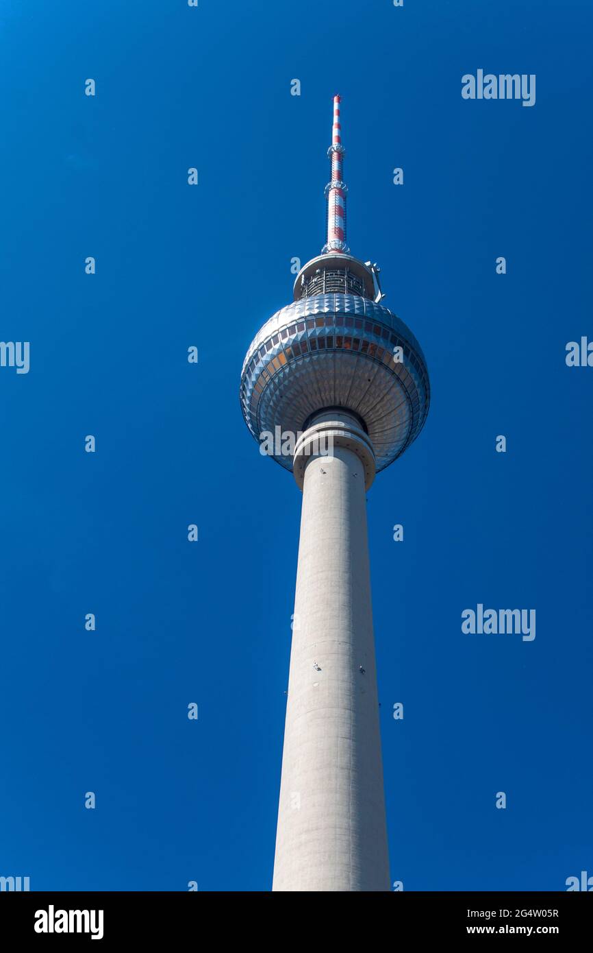 Torre della televisione (Fernsehturm), Berlino, Germania Foto Stock