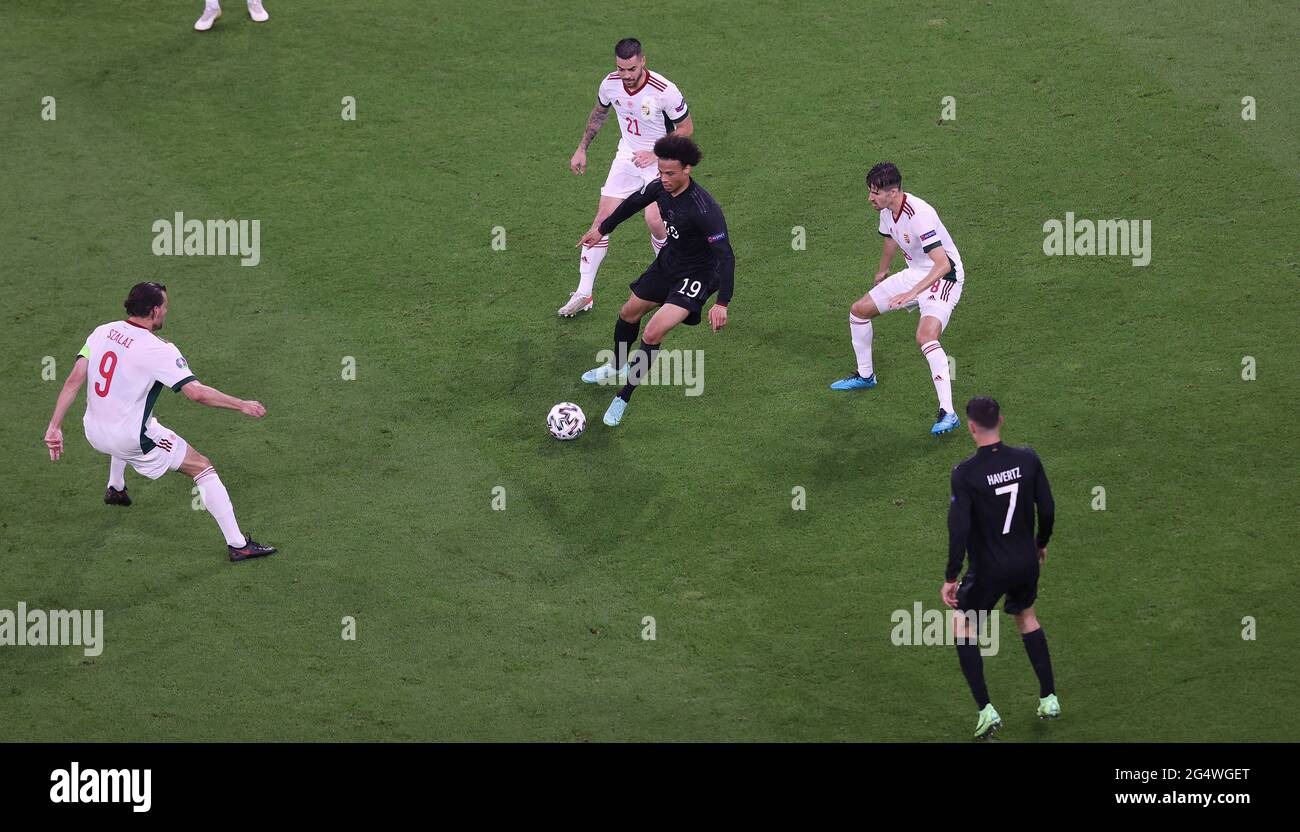 Primo: 23.06.2021, Fuvuball, Calcio: EURO 2021, EM 2020, EURO 2020, Campionato europeo 2020, fase di gruppo, Gruppo F, GER, Germania - Ungheria Leroy SANE Foto Stock