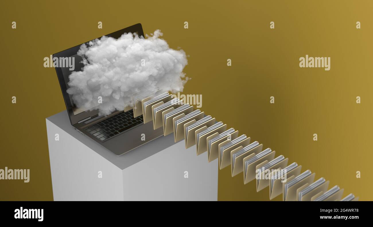 High Computing, Data Center, Server rack, connessione in rete neurale, tecnologia di trasformazione digitale Foto Stock