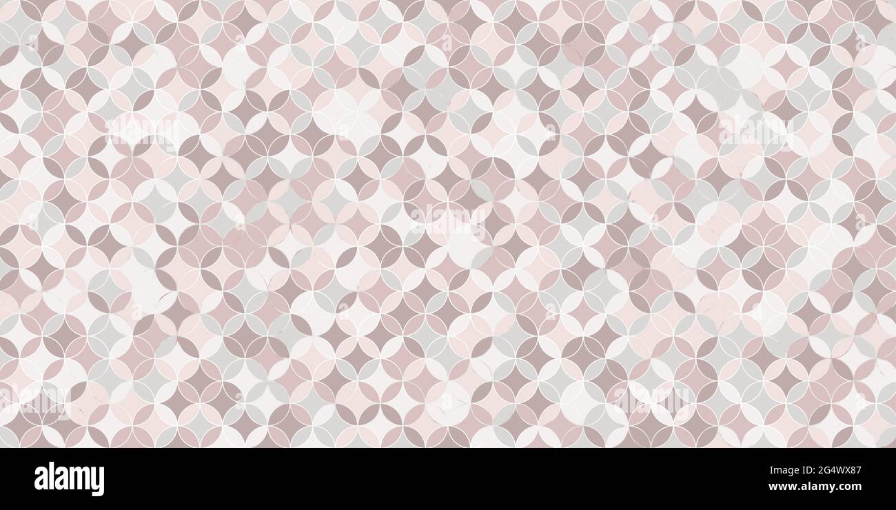 Schema geometrico senza giunture astratto con cerchio. Sfondo color pastello per moquette, carta da parati, abbigliamento, avvolgimento, batik, tessuto Illustrazione Vettoriale